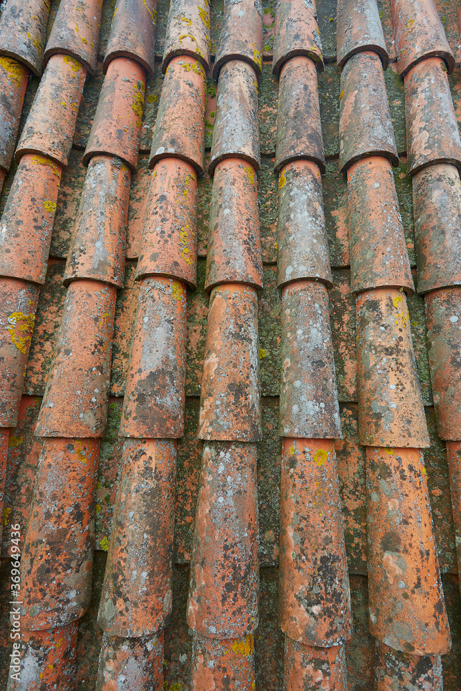 red rustic rooftop close up red rustic rooftop close up