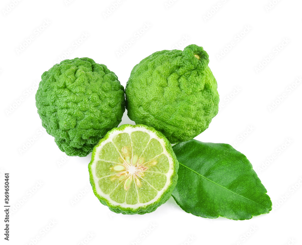 Top view of Bergamot fruit isolated on the white background. Top view of Bergamot fruit isolated on the white background.