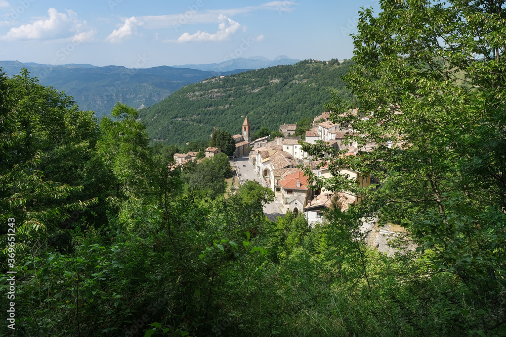 country of pietracamela in the mountain area of gran sasso italy abruzzo