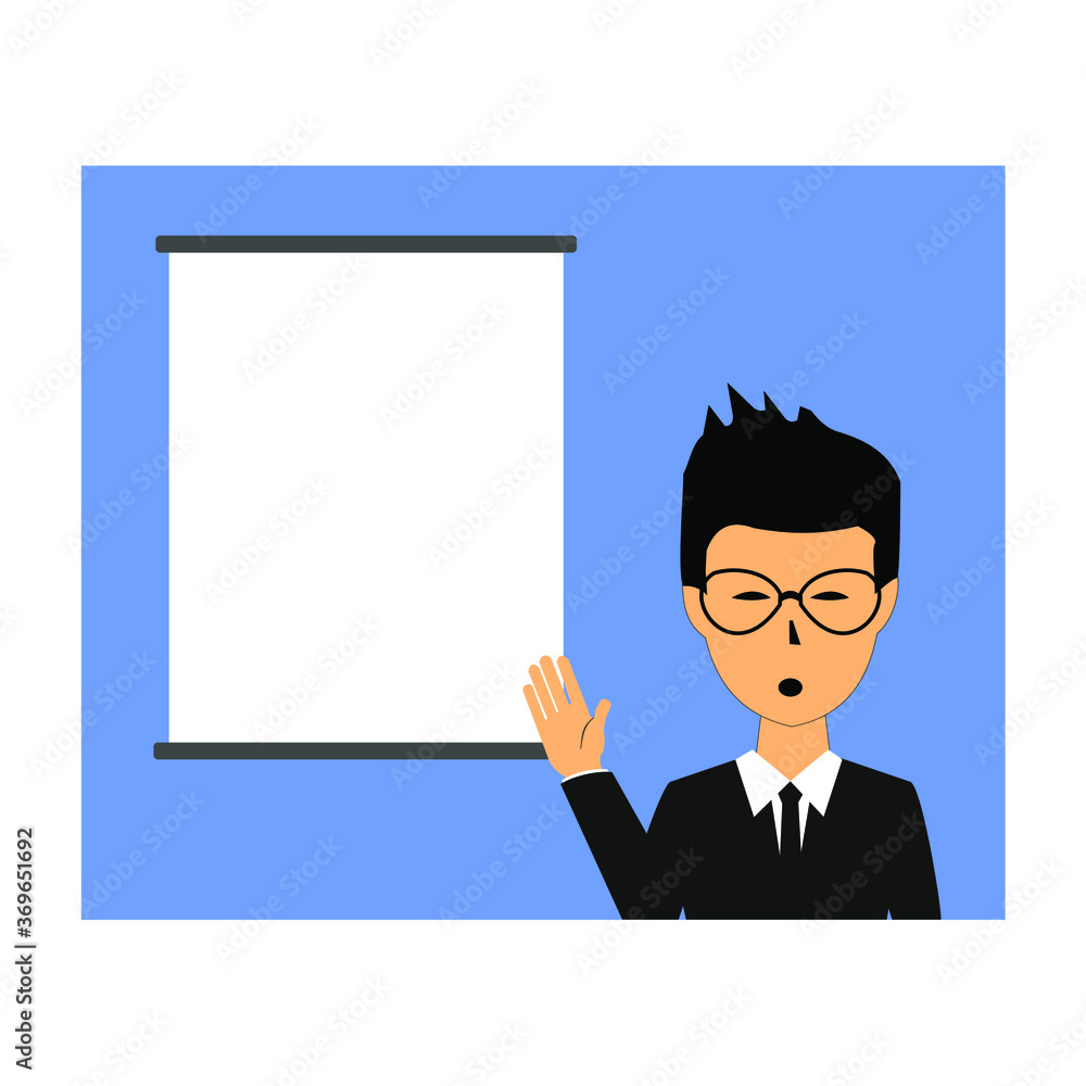 businessman explaining something via board, teacher businessman explaining something via board, teacher
