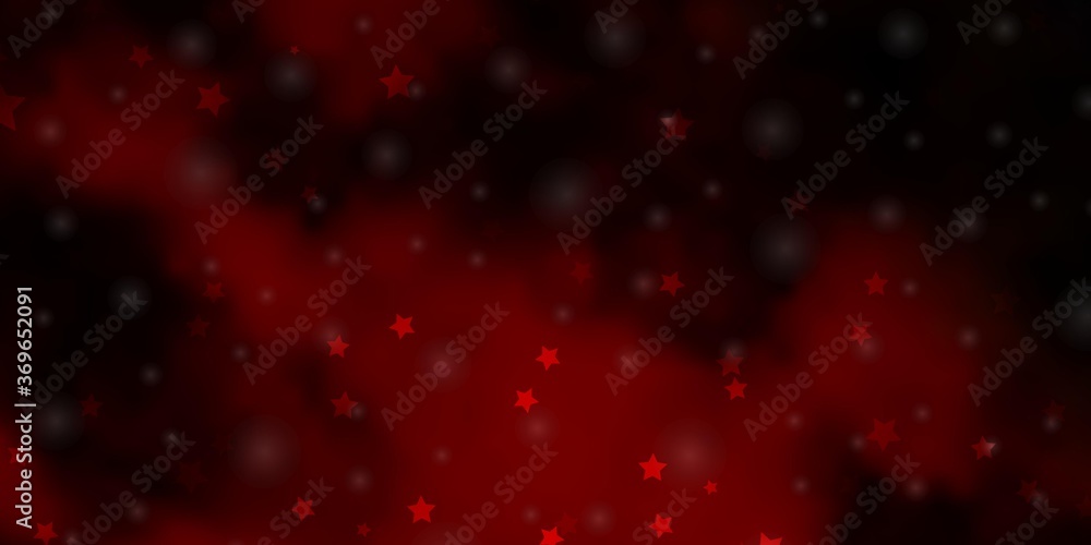 Dark Orange vector background with colorful stars. Colorful illustration with abstract gradient stars. Pattern for websites, landing pages.