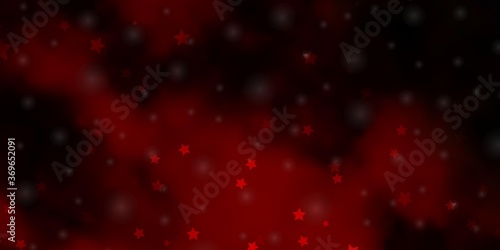 Dark Orange vector background with colorful stars. Colorful illustration with abstract gradient stars. Pattern for websites, landing pages.