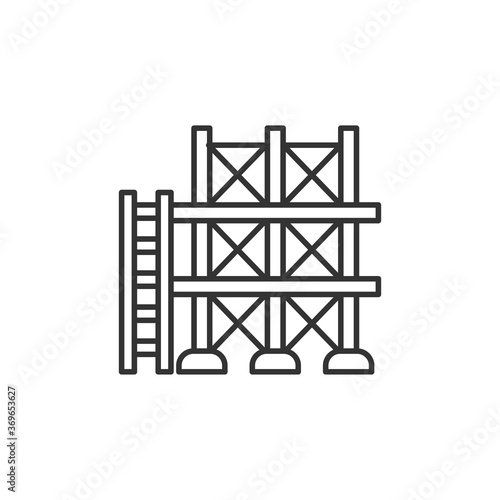 Scaffolding Modern Simple Outline Vector Icon