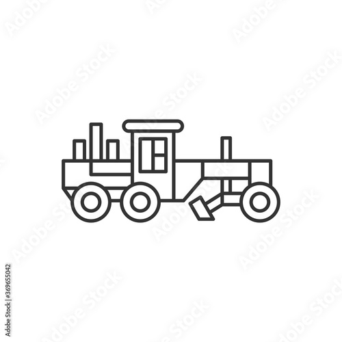 Grader Modern Simple Outline Vector Icon