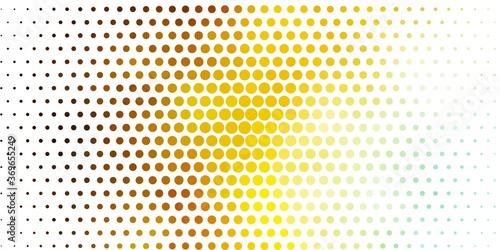 Light Blue, Yellow vector pattern with circles. Abstract colorful disks on simple gradient background. Pattern for websites, landing pages.