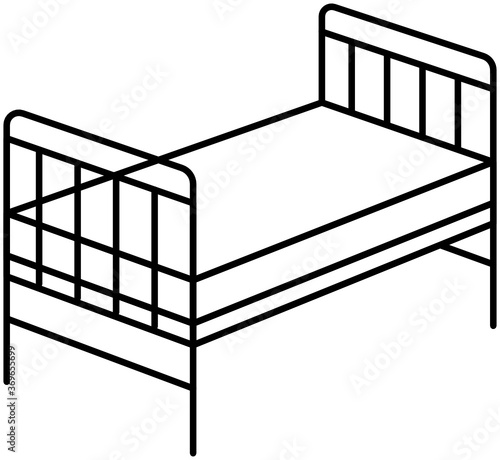 Vintage bed stoke illustration scheme