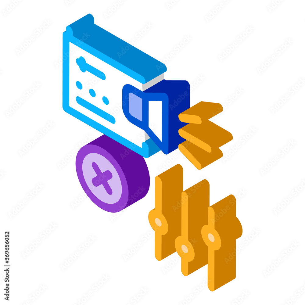 radio sound settings icon vector. isometric radio sound settings sign. color isolated symbol illustration radio sound settings icon vector. isometric radio sound settings sign. color isolated symbol illustration