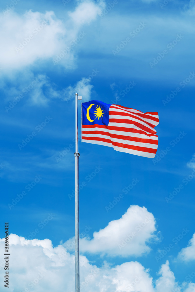 Malaysia flag on a pole Malaysia flag on a pole