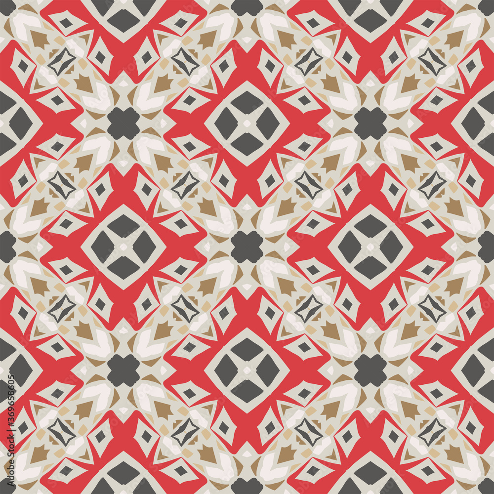 Style bright color seamless pattern in white, red and gray for decoration, paper wallpaper, tiles, textiles, neckerchief, pillows. Home decor, interior design, cloth design. Style bright color seamless pattern in white, red and gray for decoration, paper wallpaper, tiles, textiles, neckerchief, pillows. Home decor, interior design, cloth design.