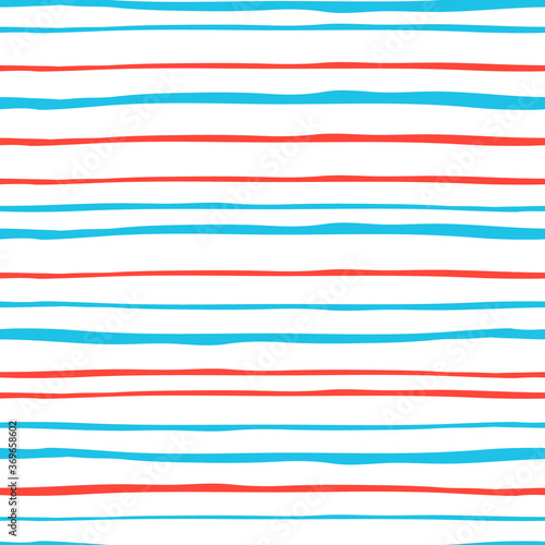Vector abstract pattern with different hand drawn lines. Horizontal strips. Simple print for wallpaper, wrapping paper, website background, fabric design