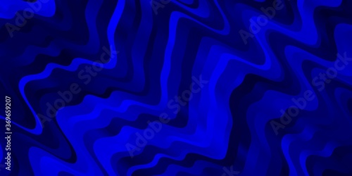 Dark BLUE vector pattern with wry lines. Colorful illustration in abstract style with bent lines. Template for cellphones.