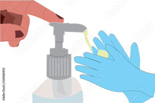 coronavirus protect for regular hand wash must be. hand wash, clean hand, vector, design