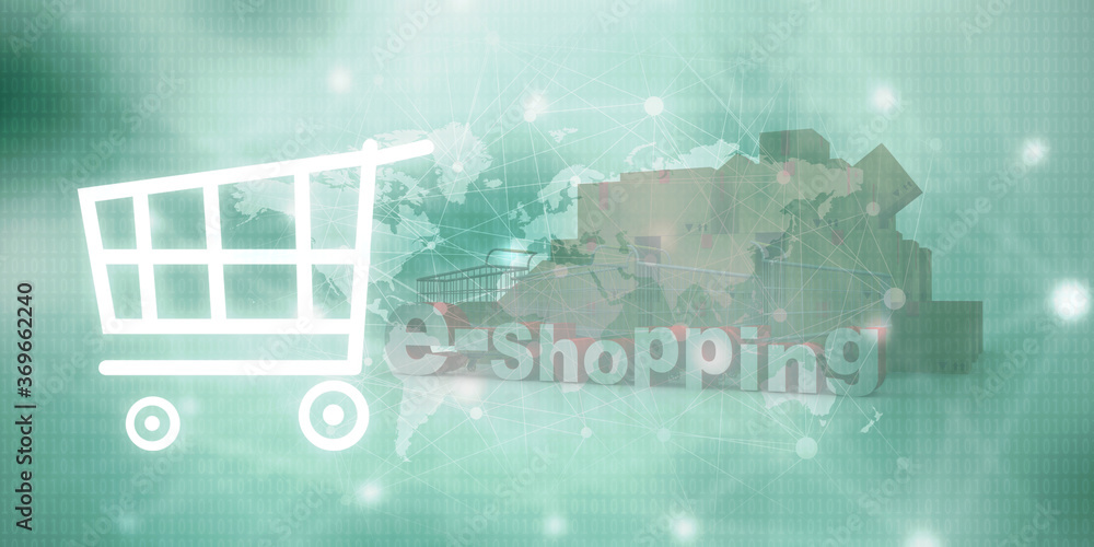 2d illustration Shopping Cart

