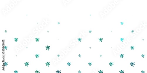 Light Blue, Green vector backdrop with virus symbols.