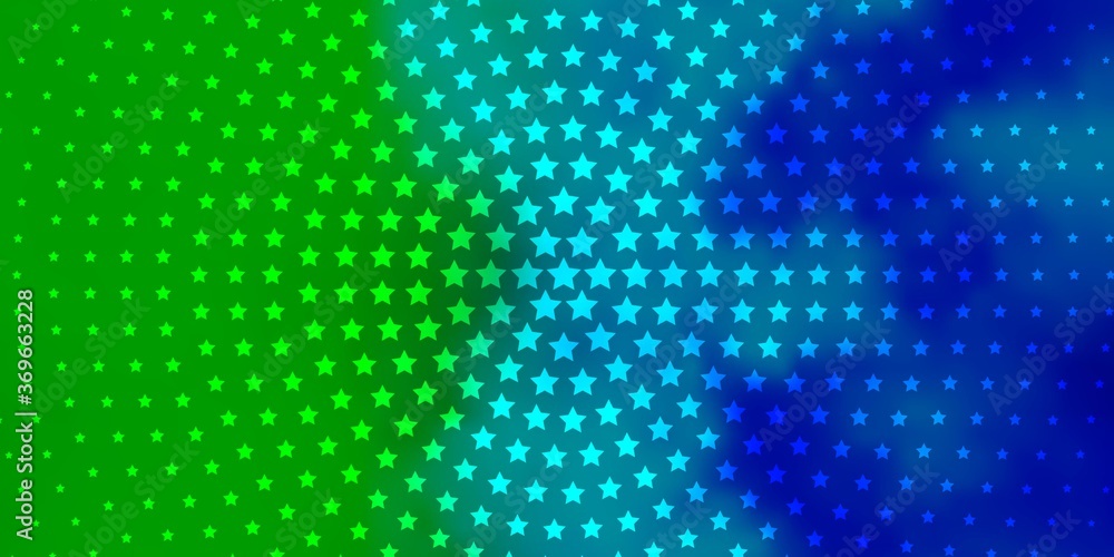 Light Blue, Green vector layout with bright stars. Decorative illustration with stars on abstract template. Best design for your ad, poster, banner. Light Blue, Green vector layout with bright stars. Decorative illustration with stars on abstract template. Best design for your ad, poster, banner.