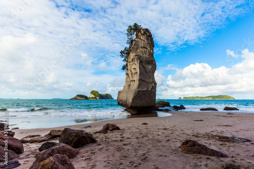 Ocean low tide in Cathedral Cove