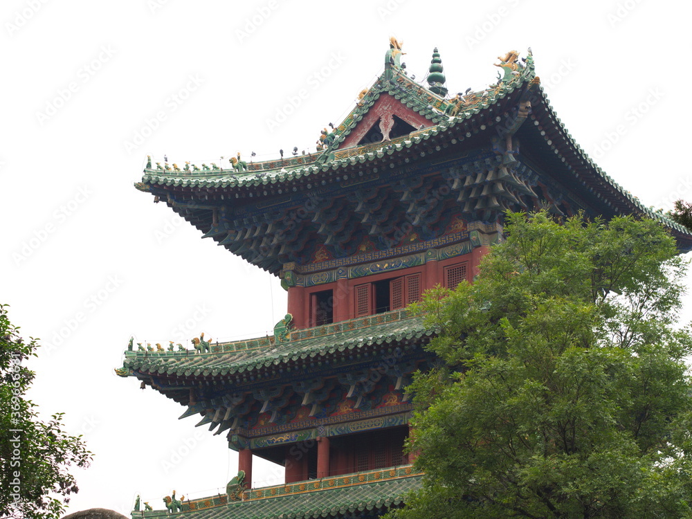 The Building in Shaolin Temple with Detail Architecture. The Shaolin Monastery is also known as the Shaolin Temple. Dengfeng City, Zhengzhou City, Henan Province, China, 18th October 2018. The Building in Shaolin Temple with Detail Architecture. The Shaolin Monastery is also known as the Shaolin Temple. Dengfeng City, Zhengzhou City, Henan Province, China, 18th October 2018.