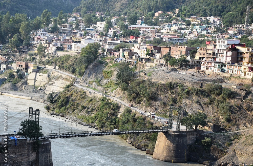 Historic wood bridge in Jammu & kashmir