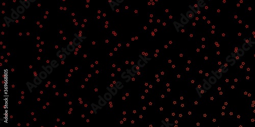 Dark Red vector pattern with abstract stars. Shining colorful illustration with small and big stars. Theme for cell phones.