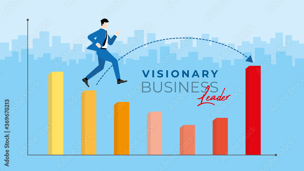 Business concept. Businessman jumps across the loss profit graph. Business concept. Businessman jumps across the loss profit graph.