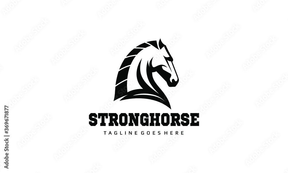 Obraz premium Horse Head Logo Vector
