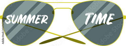 sunglasses with the words summer time in front