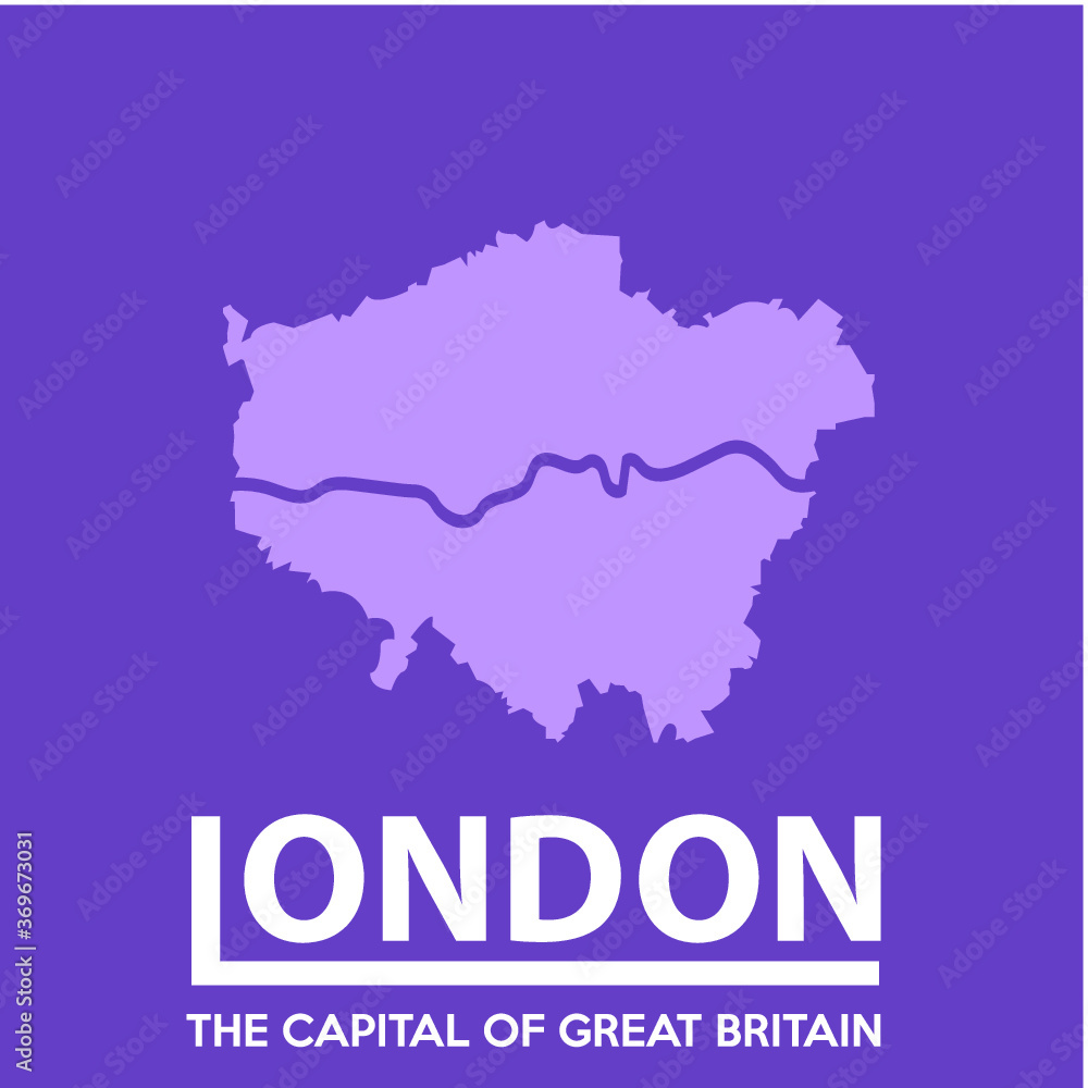 Silhouette of London La Vella, Capital city of Great Britain Silhouette of London La Vella, Capital city of Great Britain