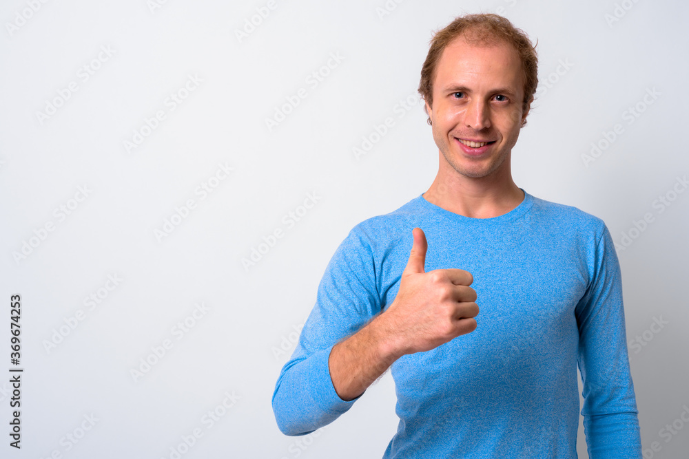 Portrait of happy man with blond hair Portrait of happy man with blond hair