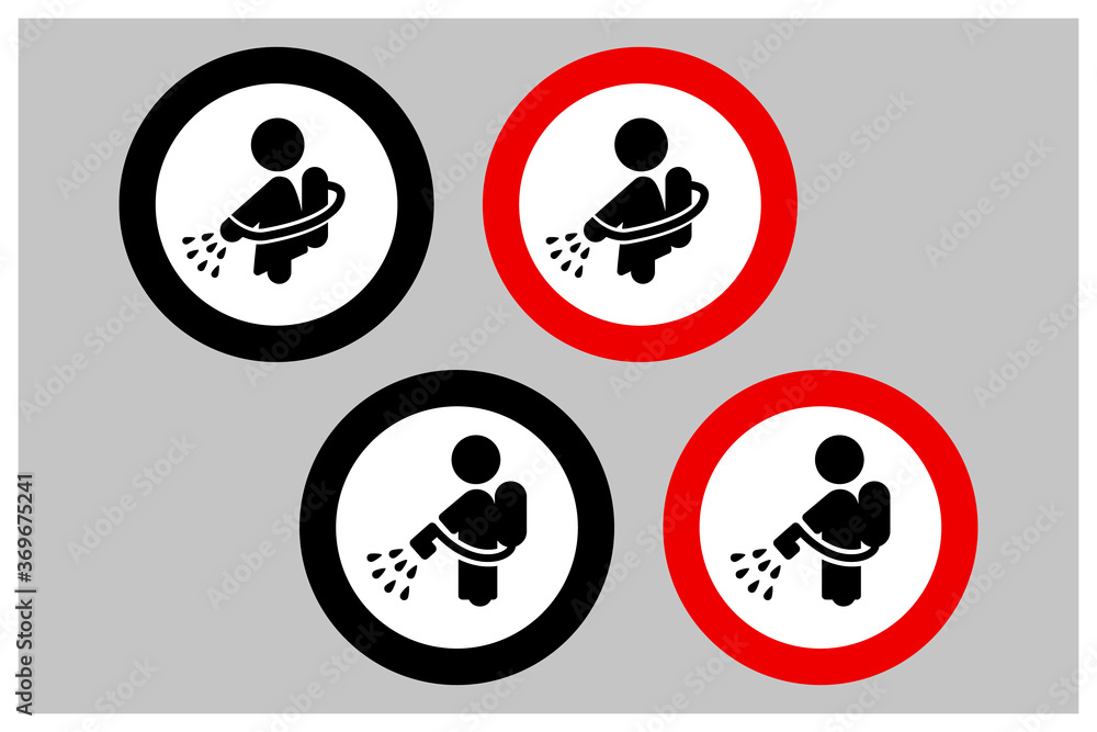 Disinfect the room from viruses. Icon graphic design element, round on white background, conceptual emblem covid 19 Disinfect the room from viruses. Icon graphic design element, round on white background, conceptual emblem covid 19