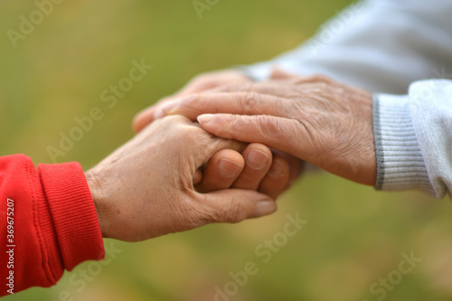 Close up hands of senior Couple, cropped © aletia2011