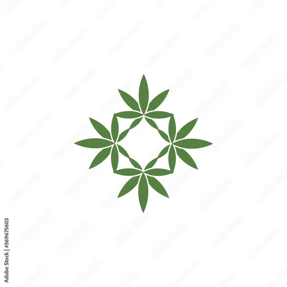 Canabis Logo Template vector