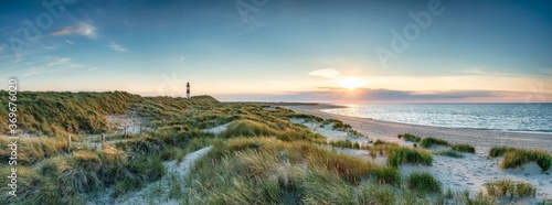 Dune beach at the North Sea coast on the island of Sylt, Schleswig-Holstein, Germany	