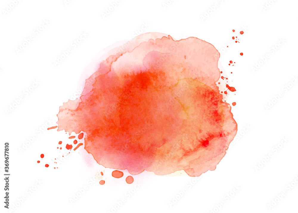 Abstract stain splatter watercolor Isolated on white background