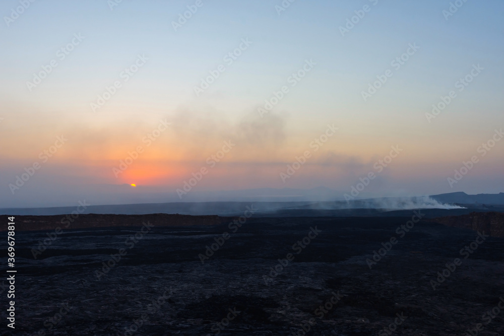 Lava at Erta Ale volcanic crater, Ethiopia