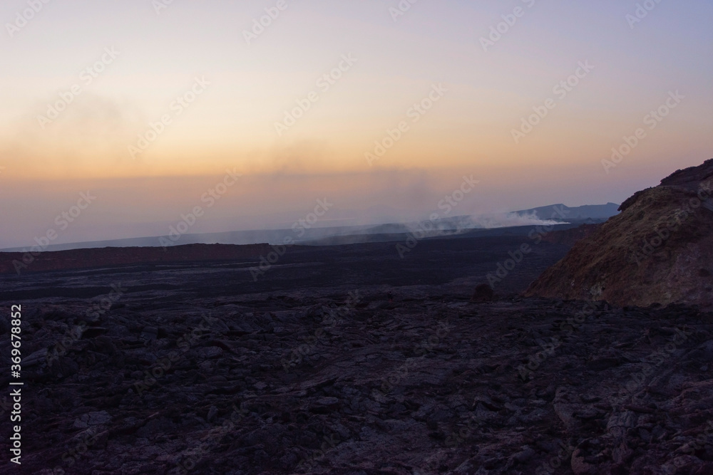 Lava at Erta Ale volcanic crater, Ethiopia
