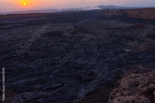Lava at Erta Ale volcanic crater, Ethiopia