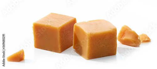 Tableau sur toile caramel candies on white background