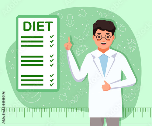 Dietitian consultation. Concept of healthy eating, personal diet or nutrition plan from dieting expert