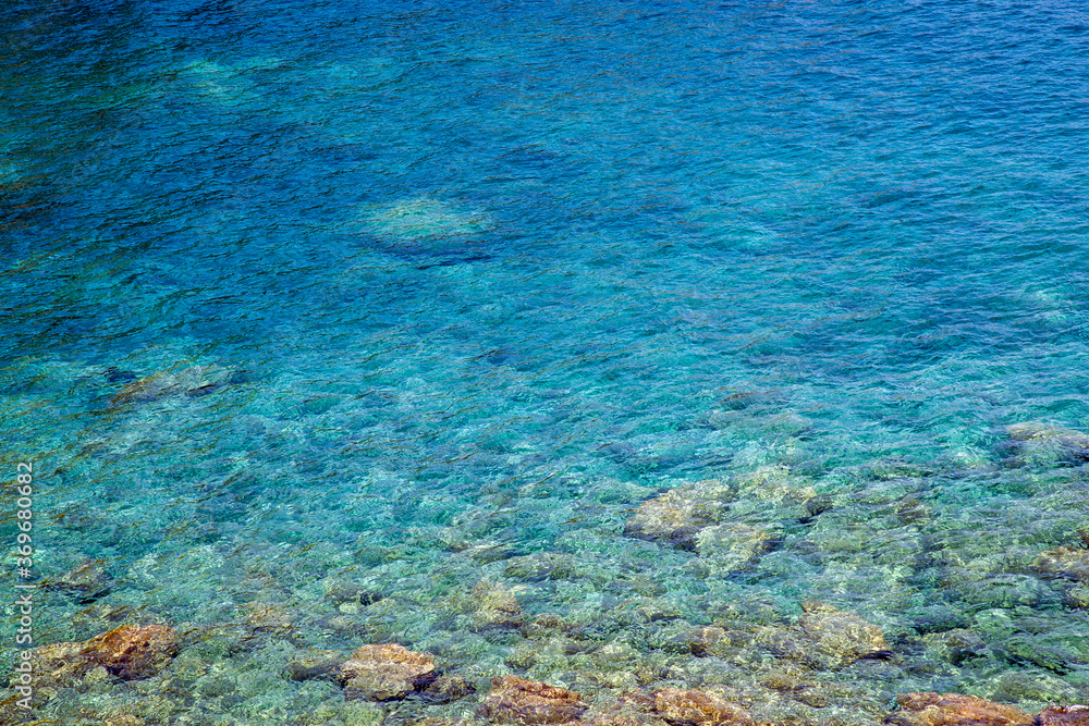 Turquoise sea and rocks. Vacation mood. Turquoise sea and rocks. Vacation mood.