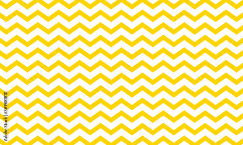 Seamless yellow zig zag wavy chevron pattern on a white background vector