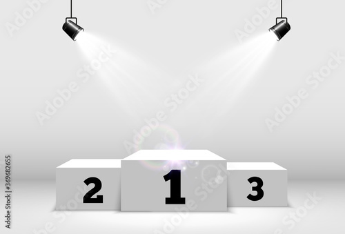 Vector illustration for award winners. Pedestal or platform for honoring prize winners.