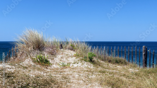 Sand dunes of  Pen-Bron beach in Loire- Atlantique coast