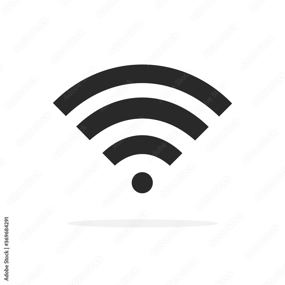 Wi-Fi Icon symbol isolated on white background. Vector illustration Wi-Fi Icon symbol isolated on white background. Vector illustration