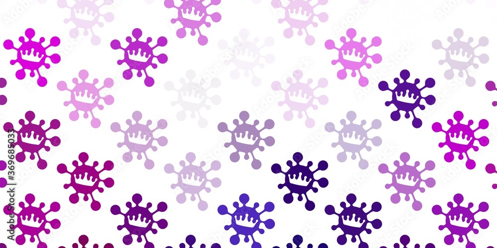 Light pink vector pattern with coronavirus elements. Light pink vector pattern with coronavirus elements.