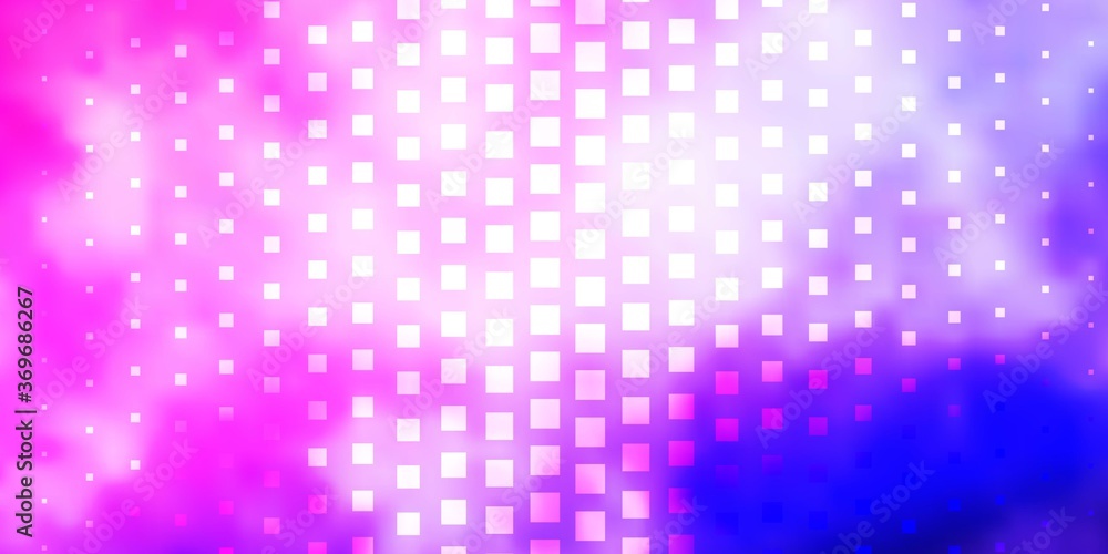 Light Purple, Pink vector background with rectangles. Abstract gradient illustration with rectangles. Best design for your ad, poster, banner.