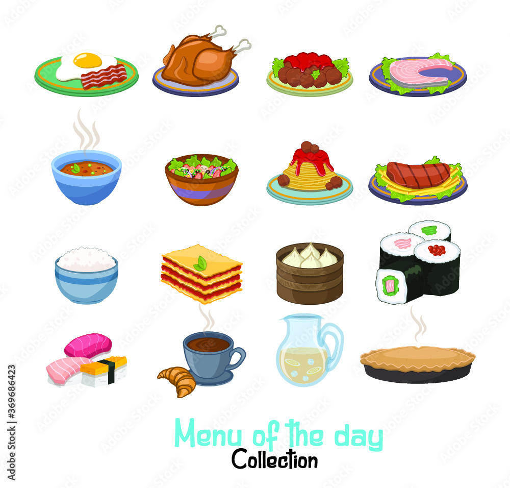 Set of food icons Set of food icons
