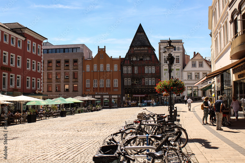 Fototapeta premium Marktplatz von Minden (Südseite)