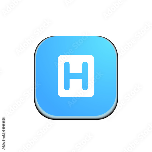 Hospital Sign -  Button