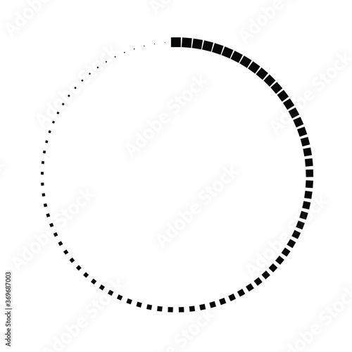 Halftone dots in circle form. round logo . vector dotted frame . design element