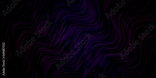Dark Pink, Yellow vector background with bent lines. Abstract illustration with bandy gradient lines. Best design for your ad, poster, banner.